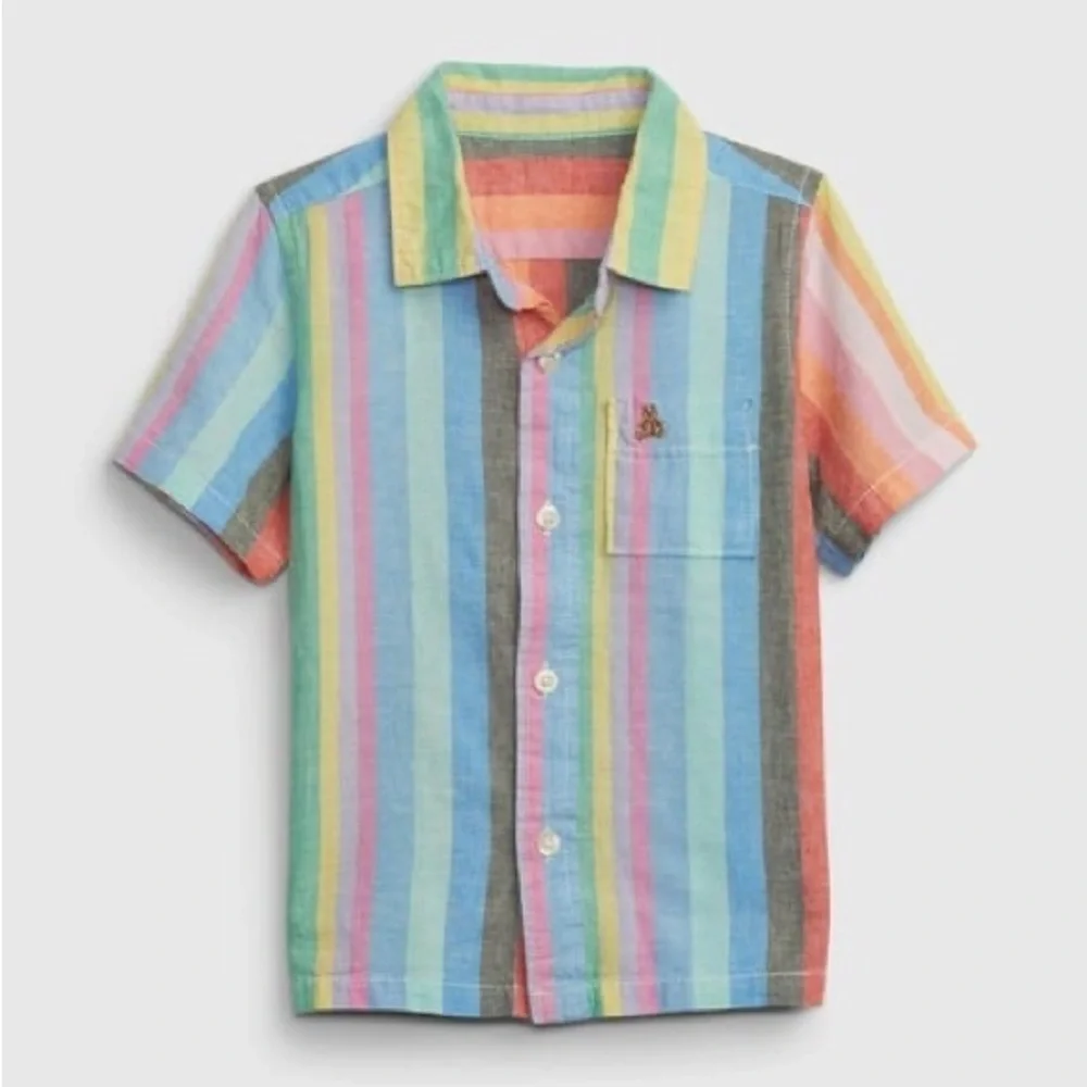 GAP Multicolor Striped Button Down Shirt
